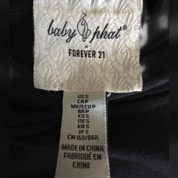 Baby Phat Forever 21  Rhinestone Hoodie Black  Small - Picture 13 of 14